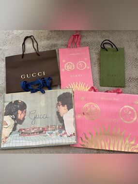 Assorted GUCCI Authentic Designer Shopping bags - limited edition series!